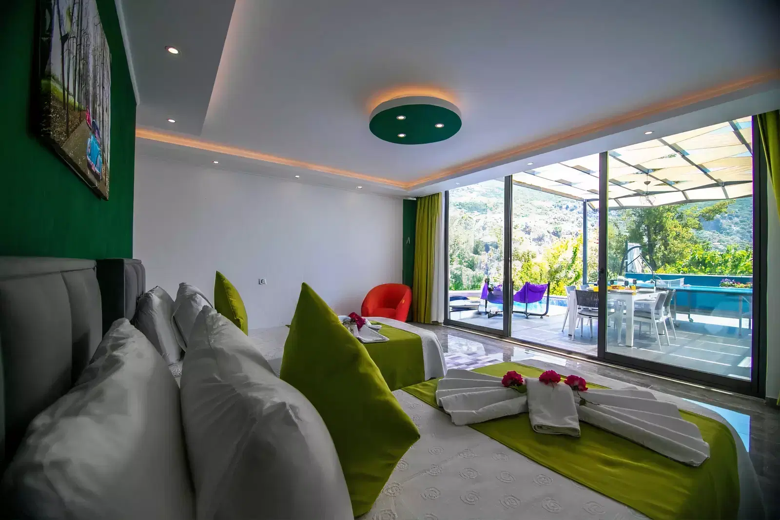 Honeymoon Villa with Jacuzzi - Fully Sheltered Pool & Nature View in Islamlar image 4 of 33